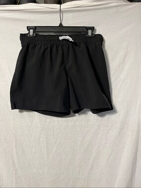 Women’s Black Athletic Swim Shorts with Drawstring